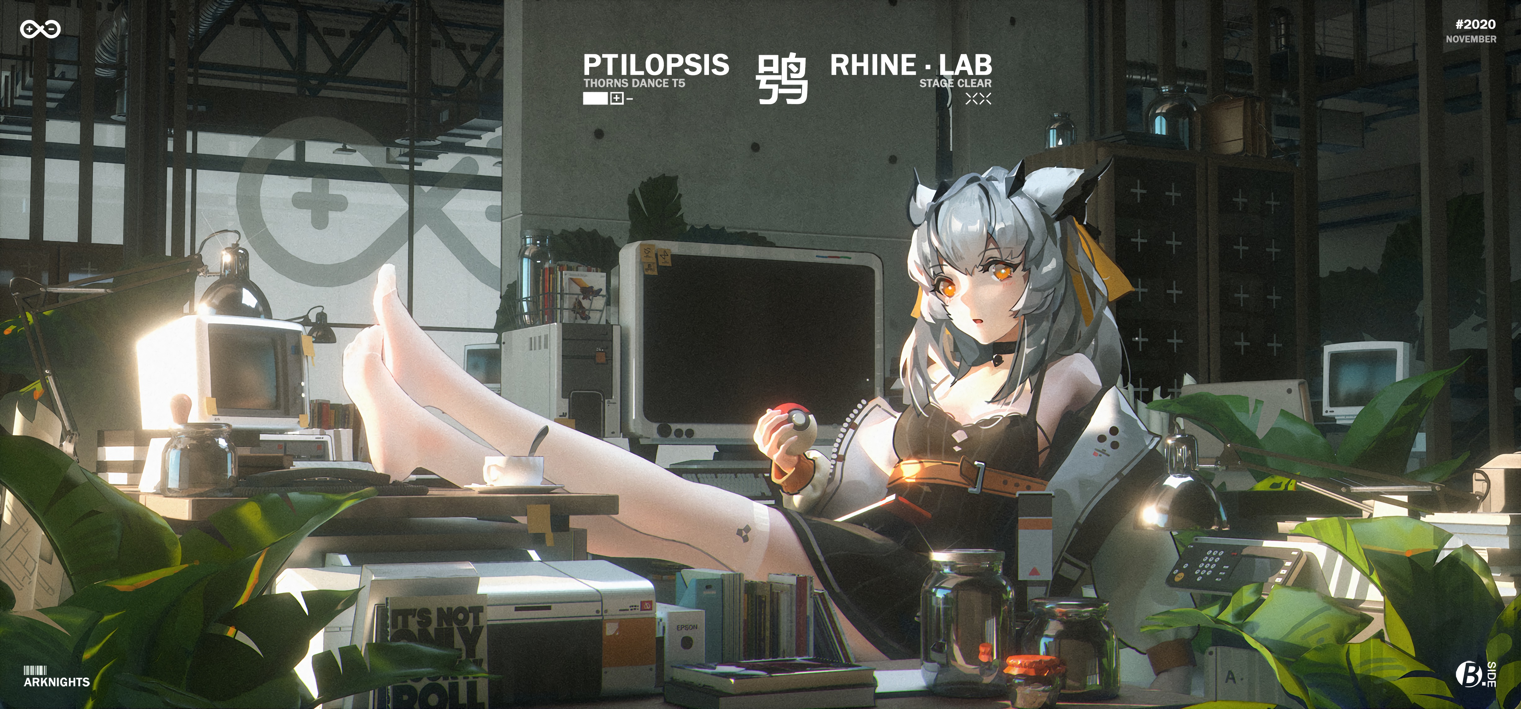 白面鸮明日方舟4k动漫壁纸4900x2286