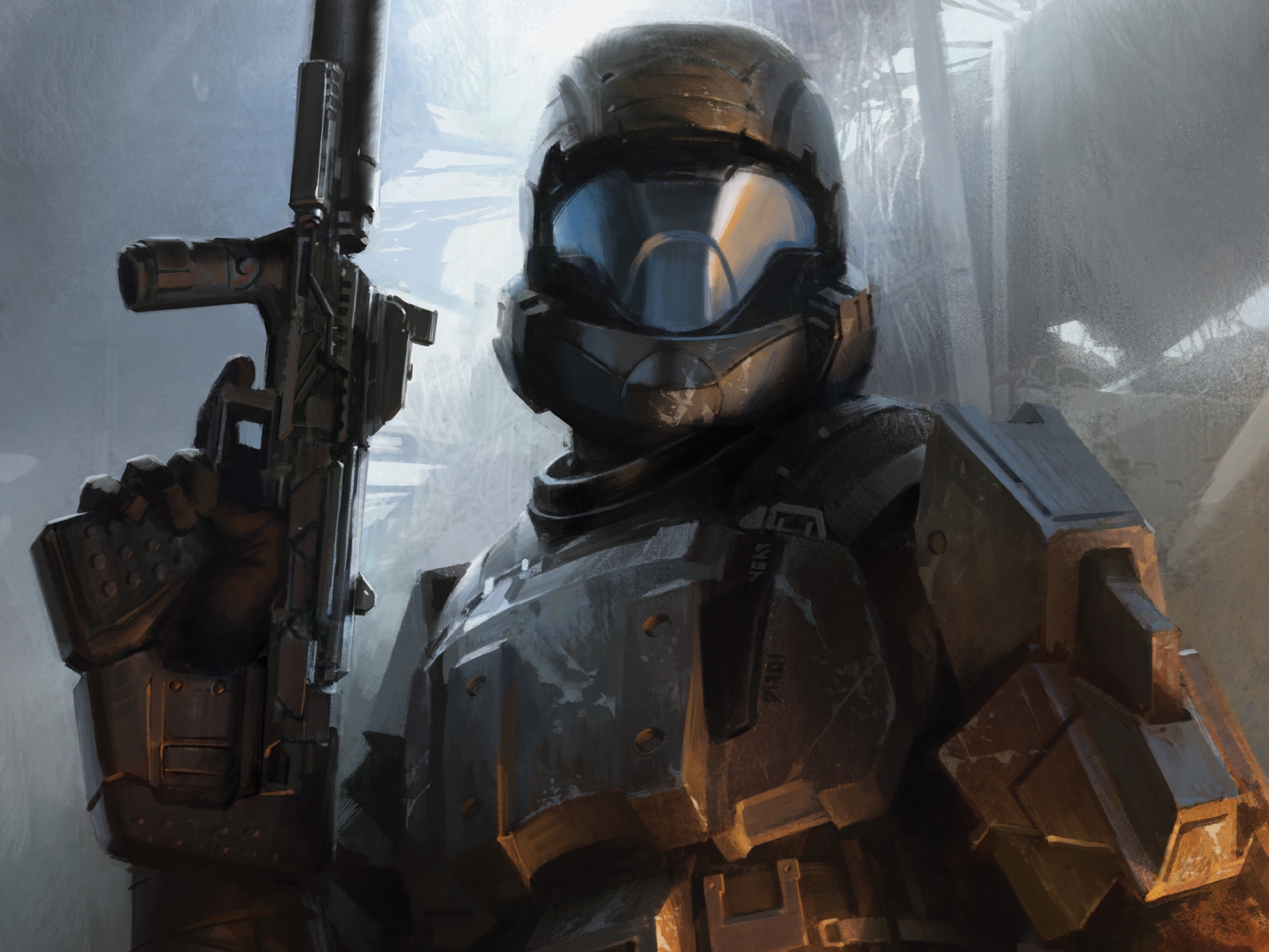 光晕场景高清壁纸外星地貌奇异1600x1200