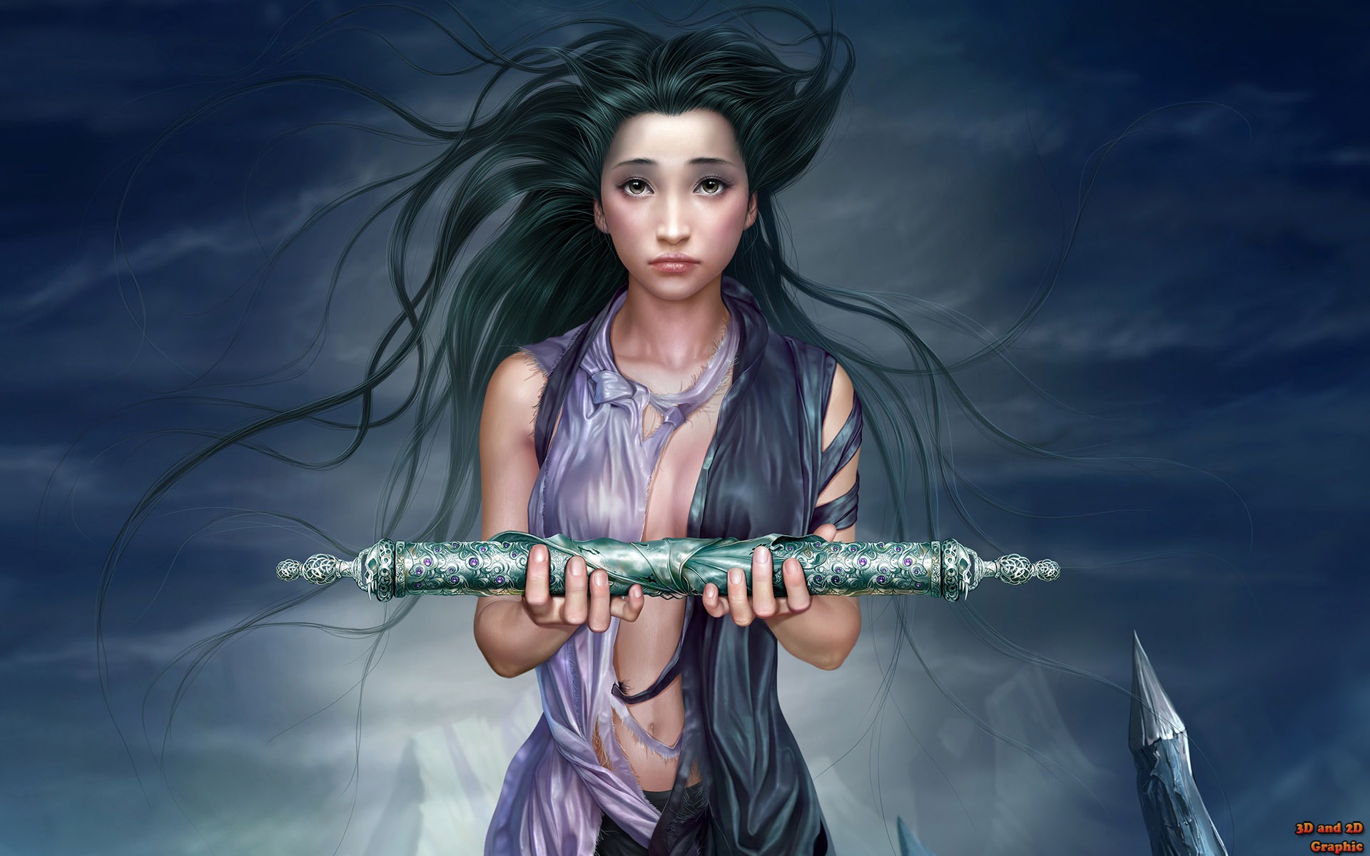 动漫电脑绘图壁纸炫目幽静1920x1200