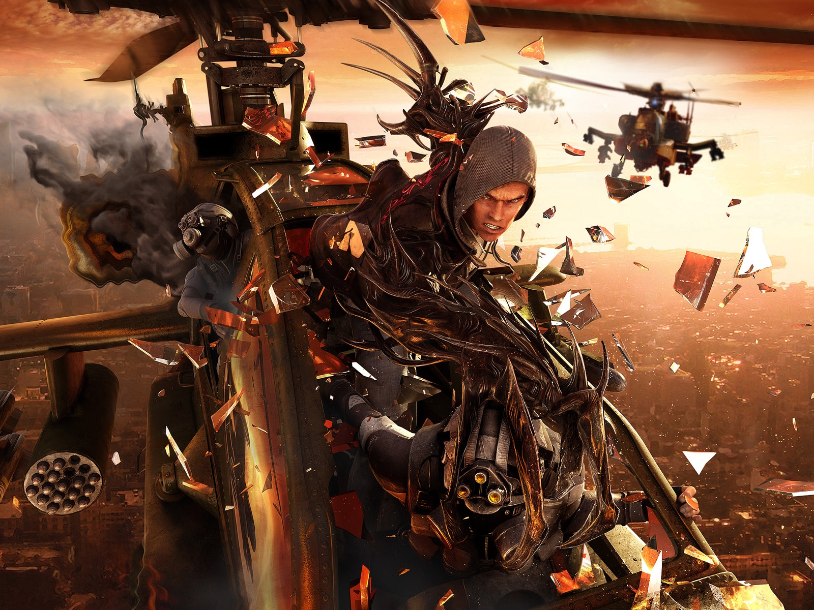 黑色铠甲力量爆发高清宽屏壁纸1600x1200