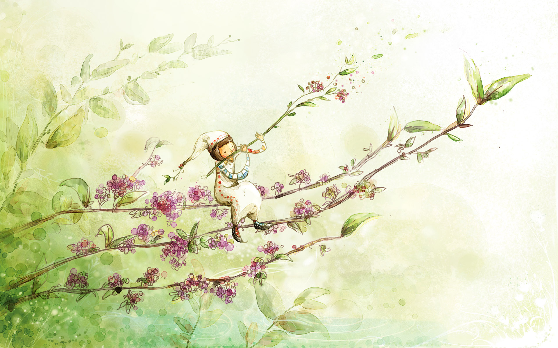 甜美卡通桌面背景合集1920x1200