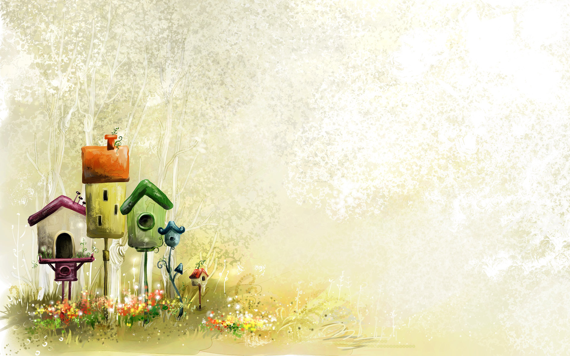 唯美手绘梦幻风光壁纸高清1920x1200