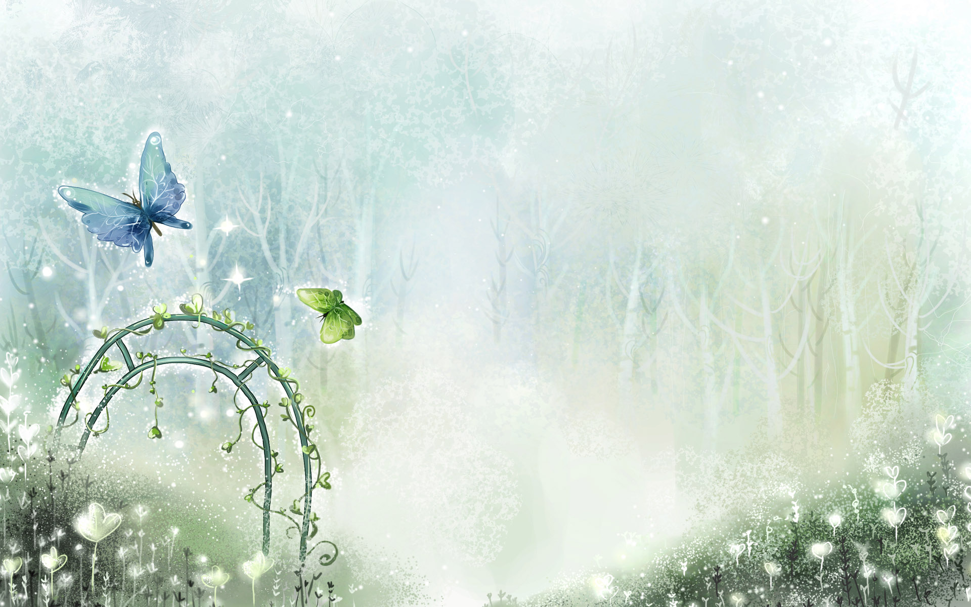 梦幻童话手绘风光桌面壁纸1920x1200