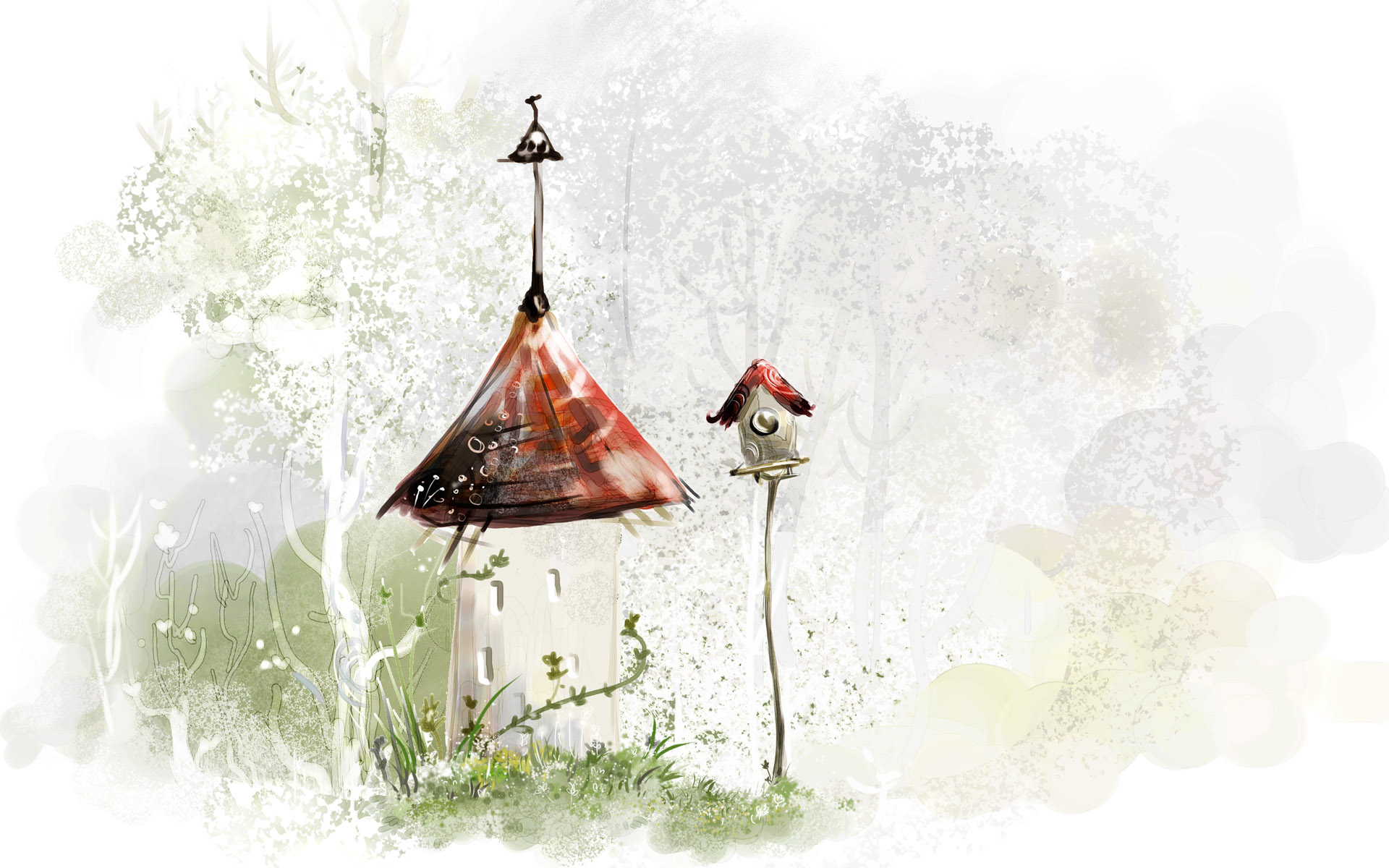 艺术风手绘梦幻风景电脑壁纸1920x1200