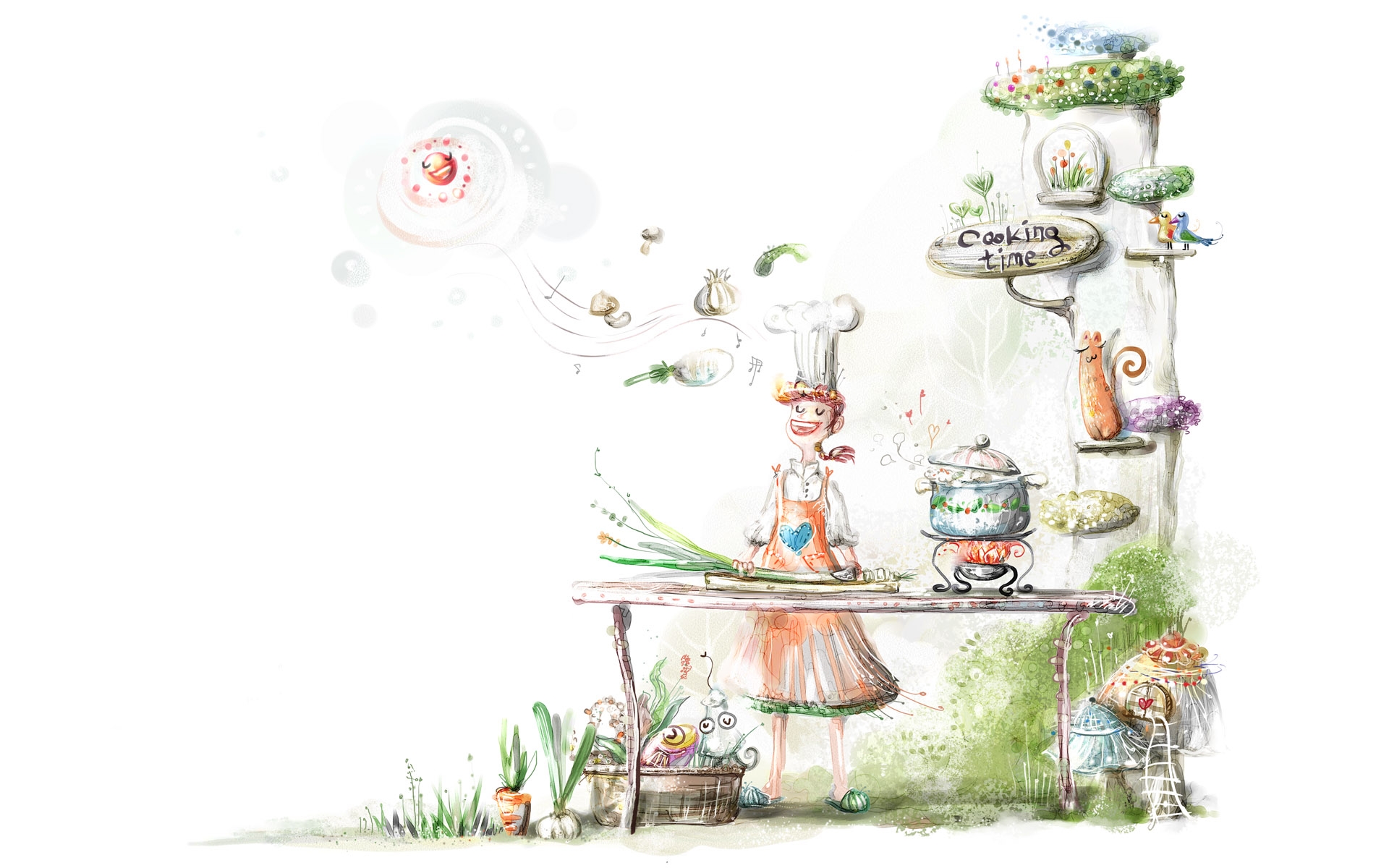 唯美治愈手绘风景壁纸精选1920x1200