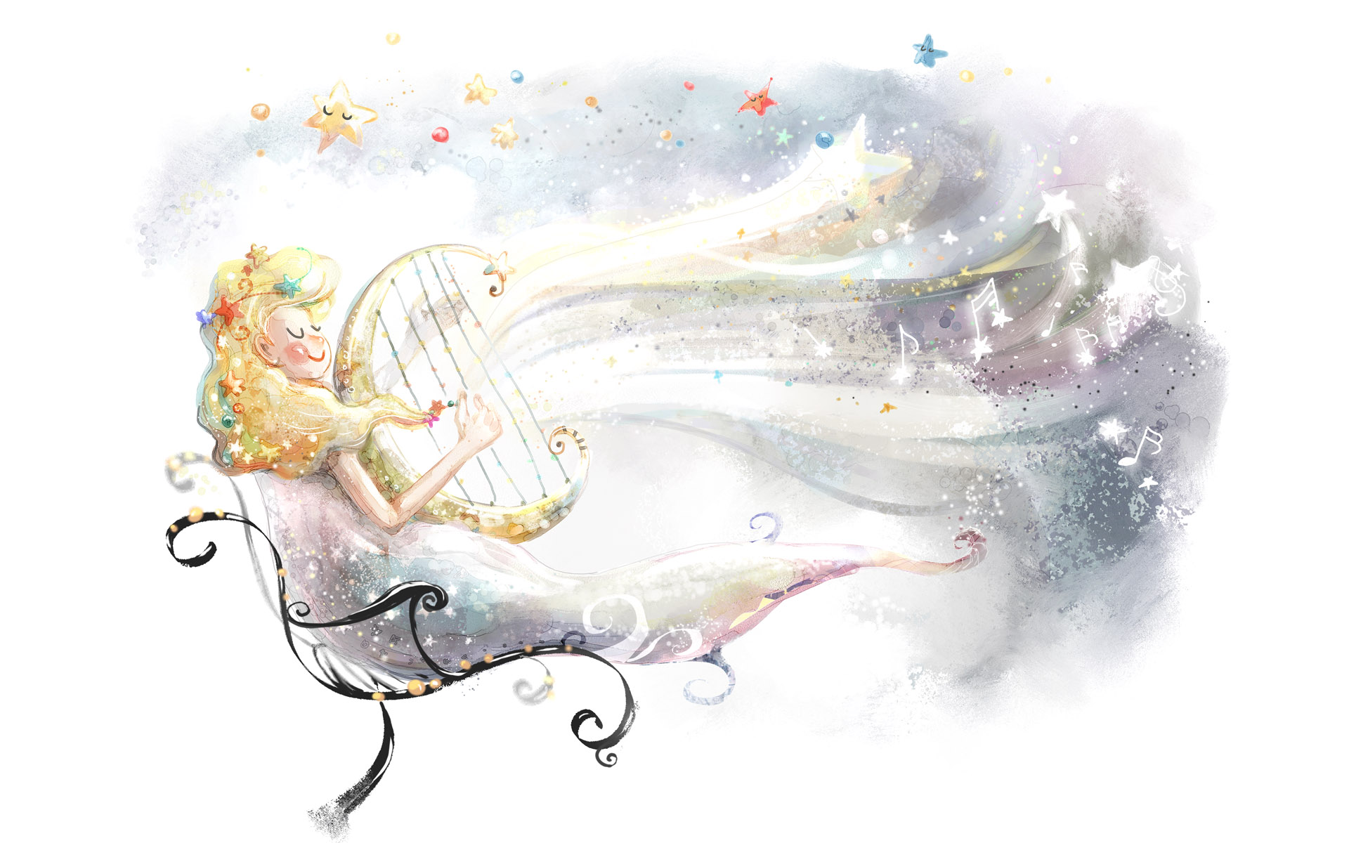 艺术手绘治愈风景电脑壁纸1920x1200