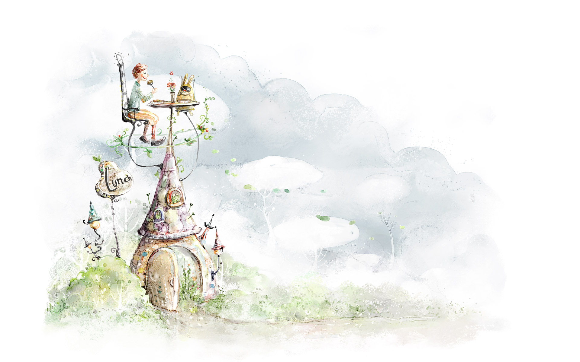 唯美梦幻手绘世界桌面壁纸1920x1200