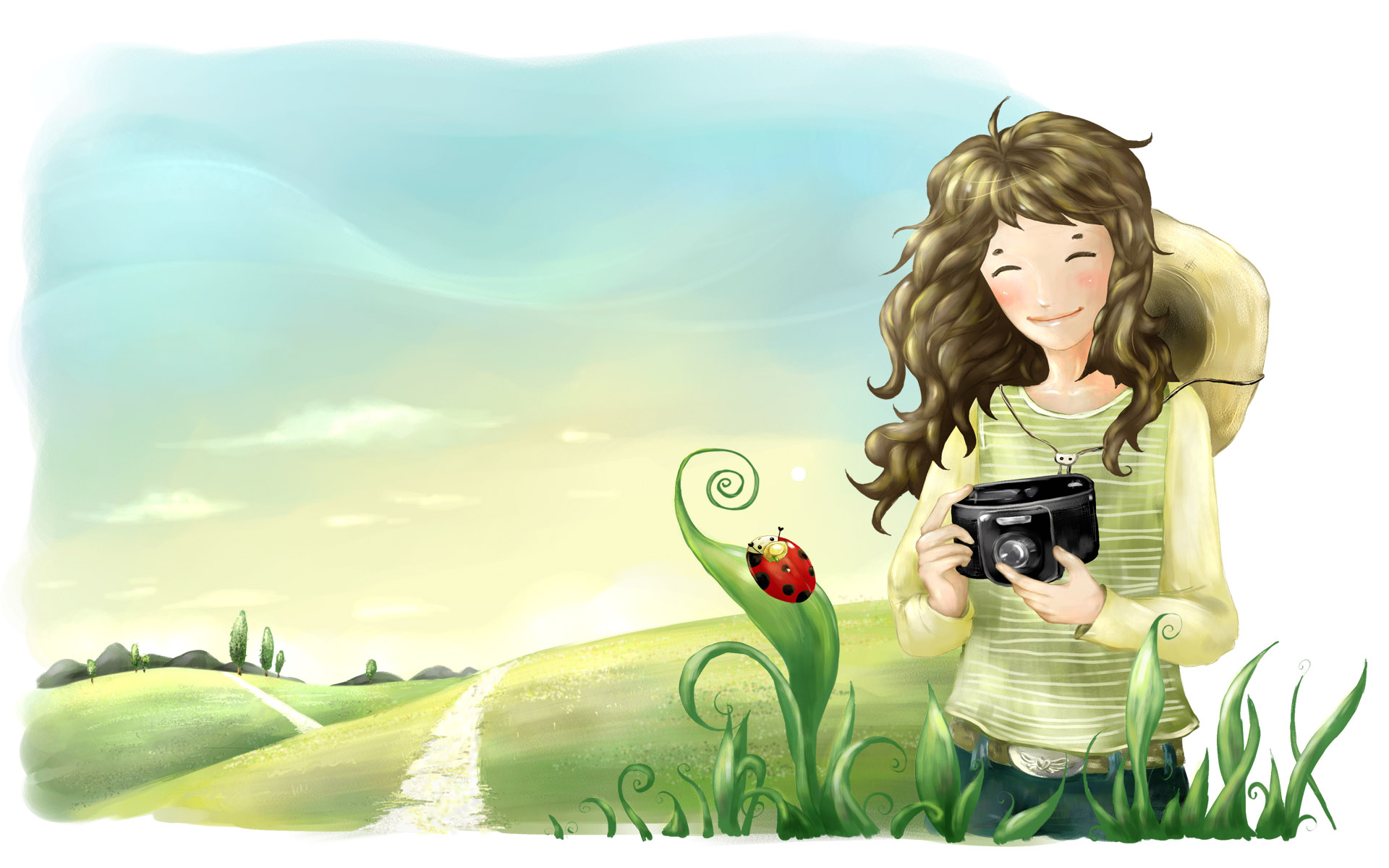 唯美治愈手绘自然意境壁纸1920x1200