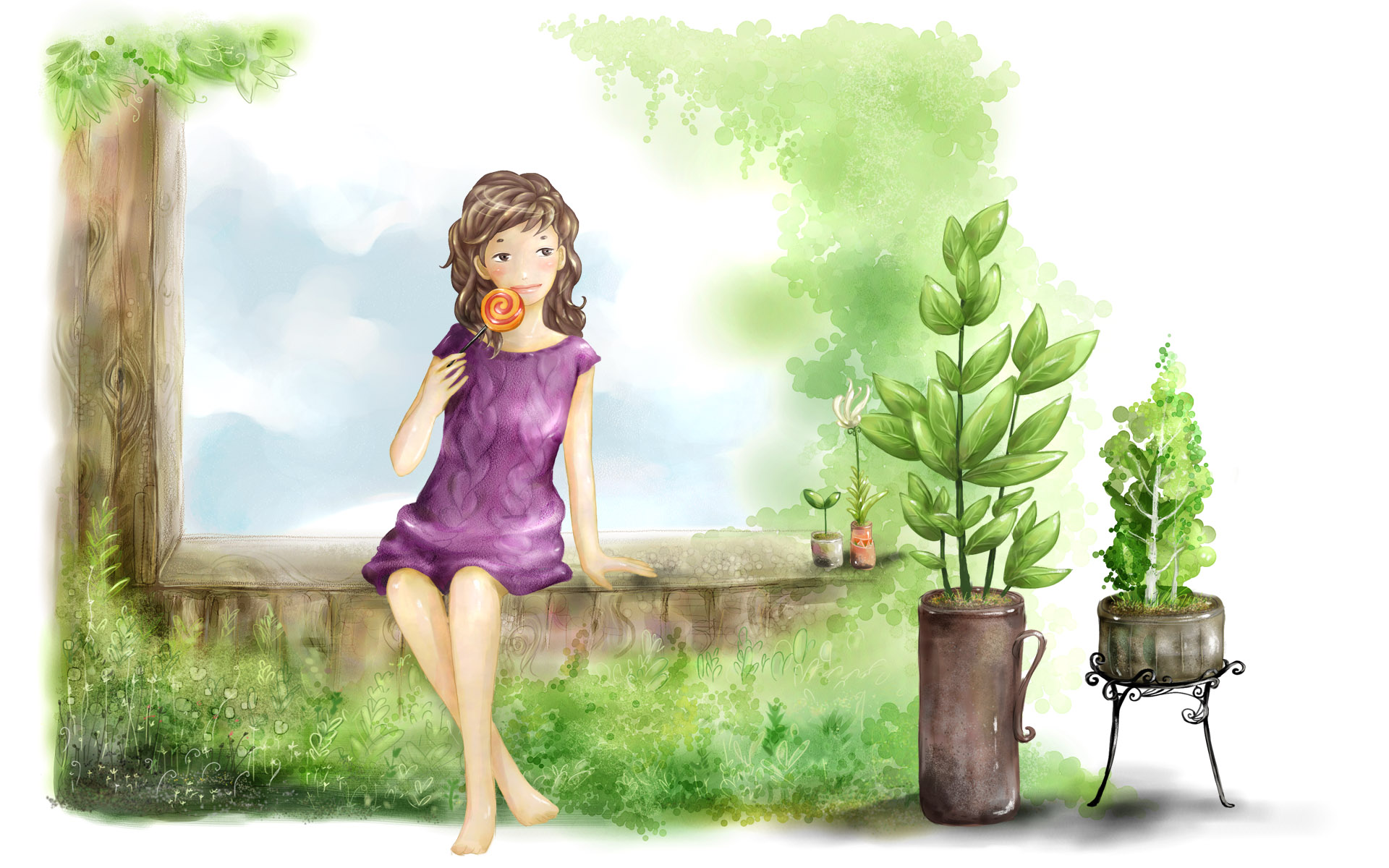 艺术手绘梦幻意境桌面壁纸1920x1200