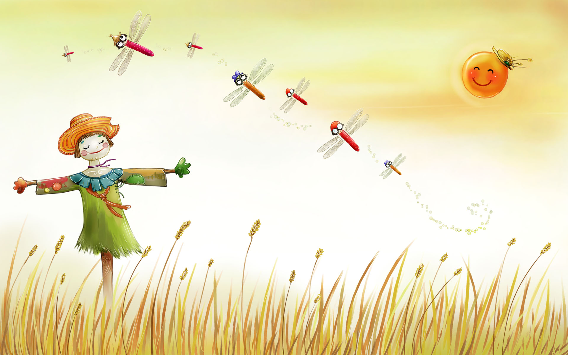 手绘艺术治愈自然意境电脑壁纸1920x1200