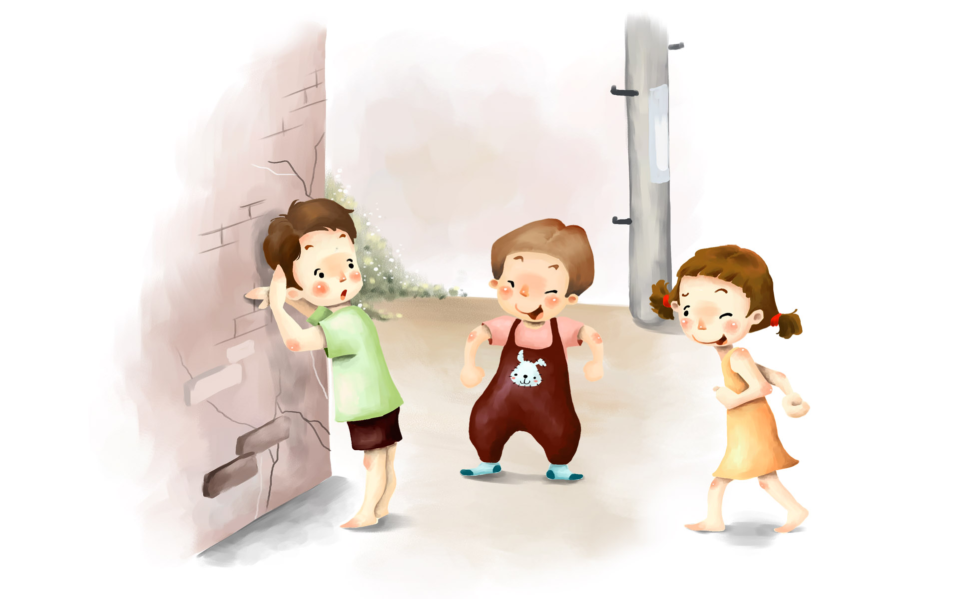 宽屏梦幻童年手绘壁纸治愈系1920x1200