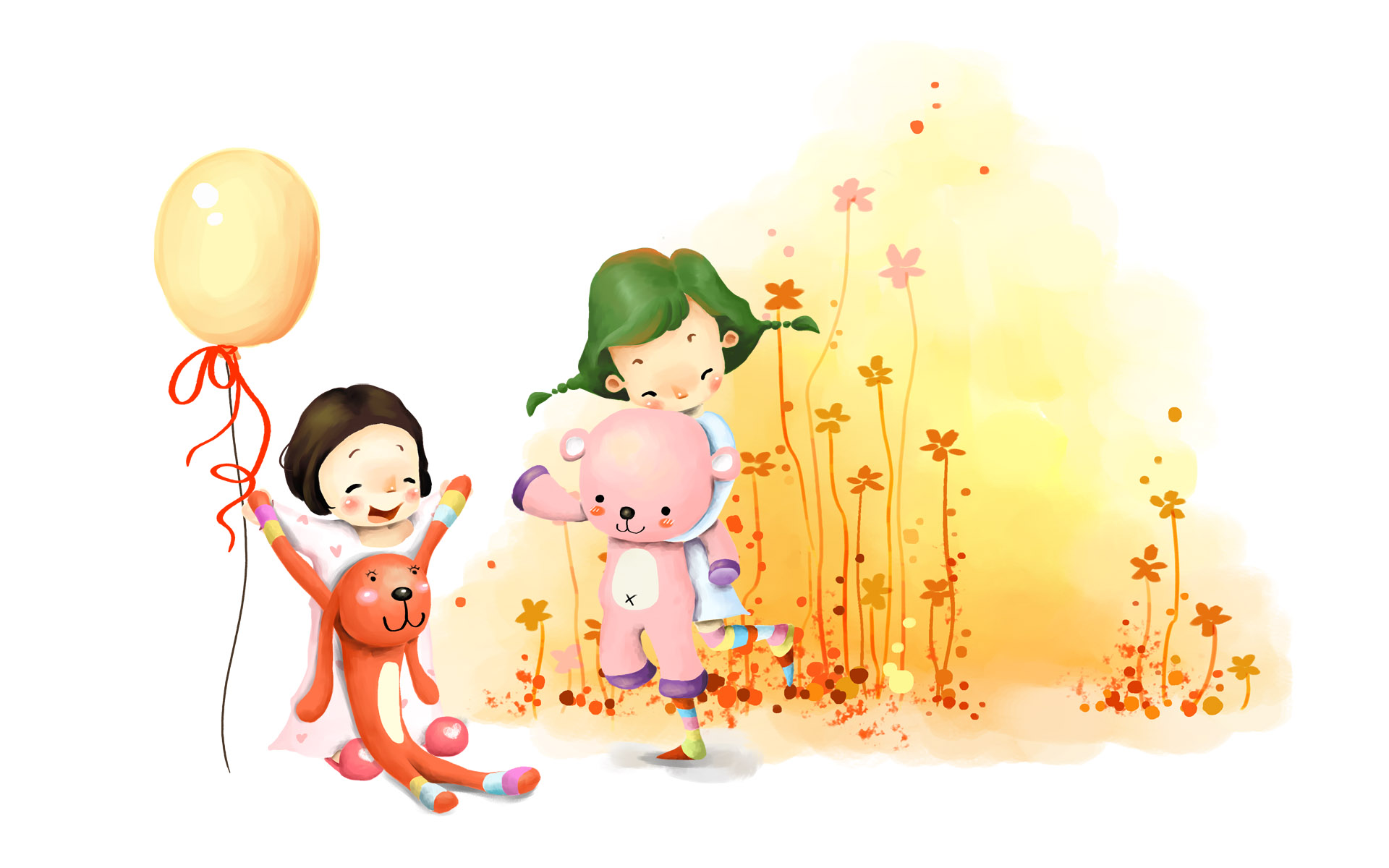 宽屏手绘童年梦境高清壁纸1920x1200