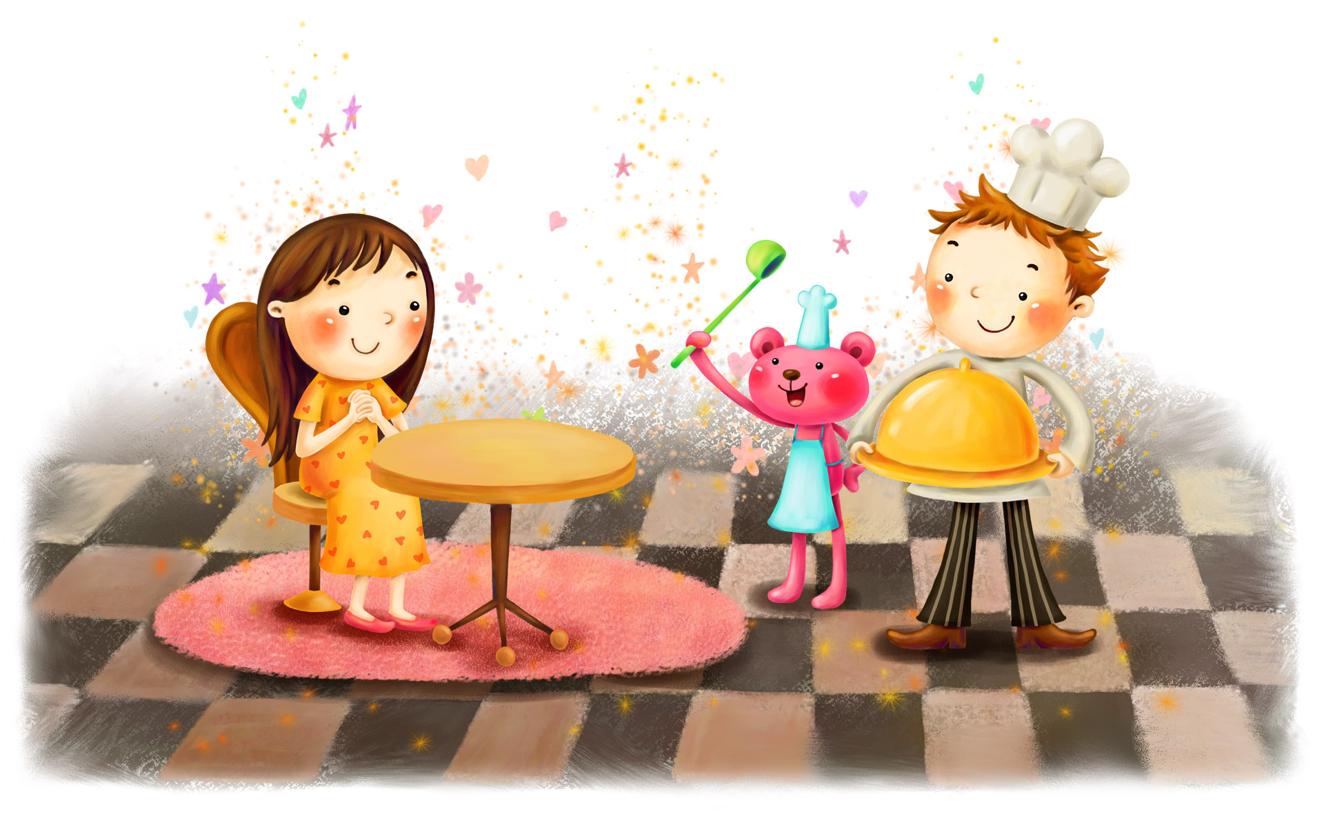 手绘童年梦境温馨电脑壁纸1920x1200