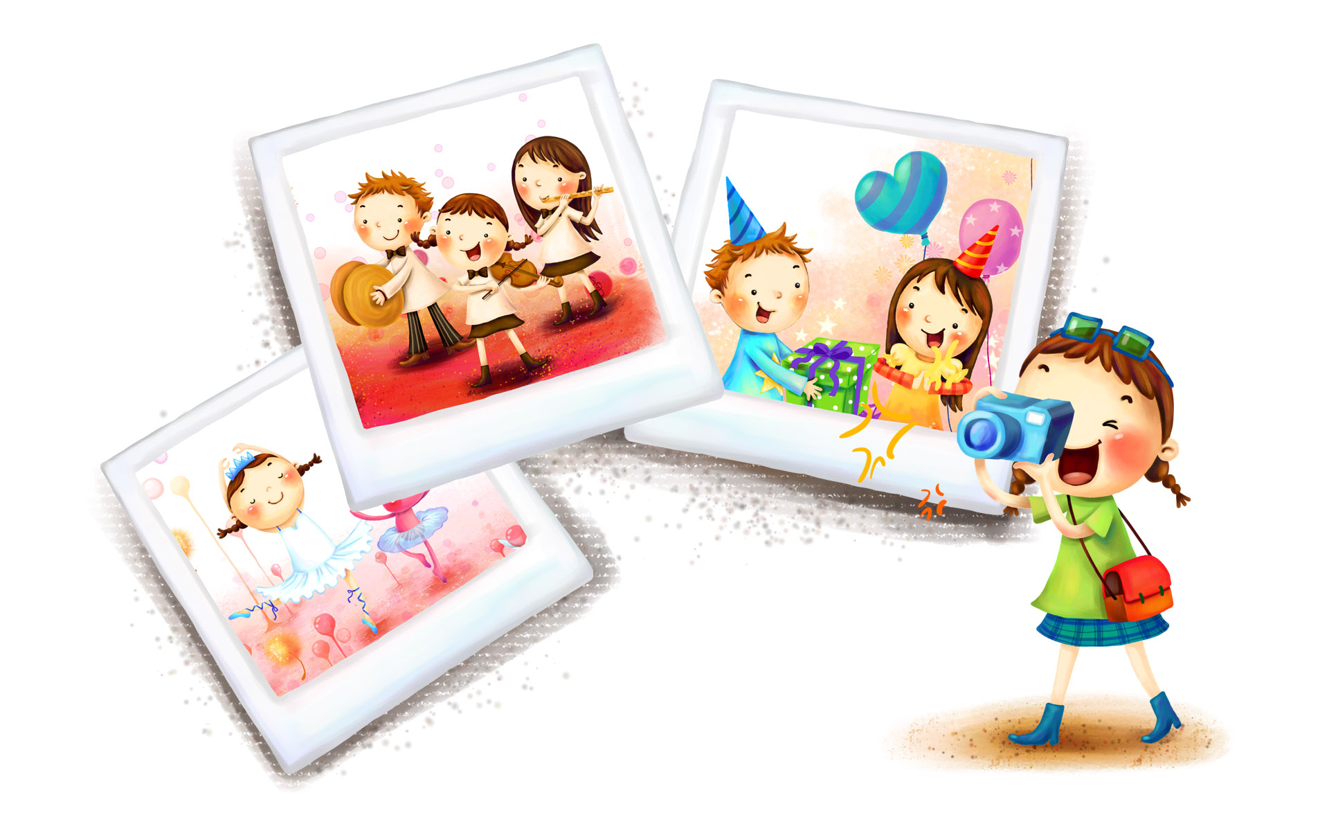 手绘童年温馨世界宽屏桌面1920x1200