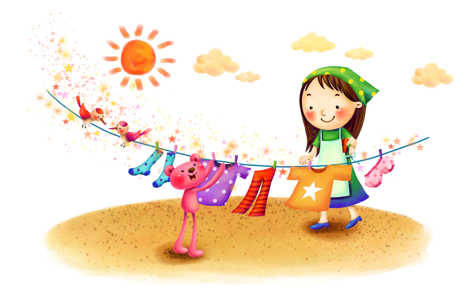 治愈童年手绘时光艺术壁纸1920x1200