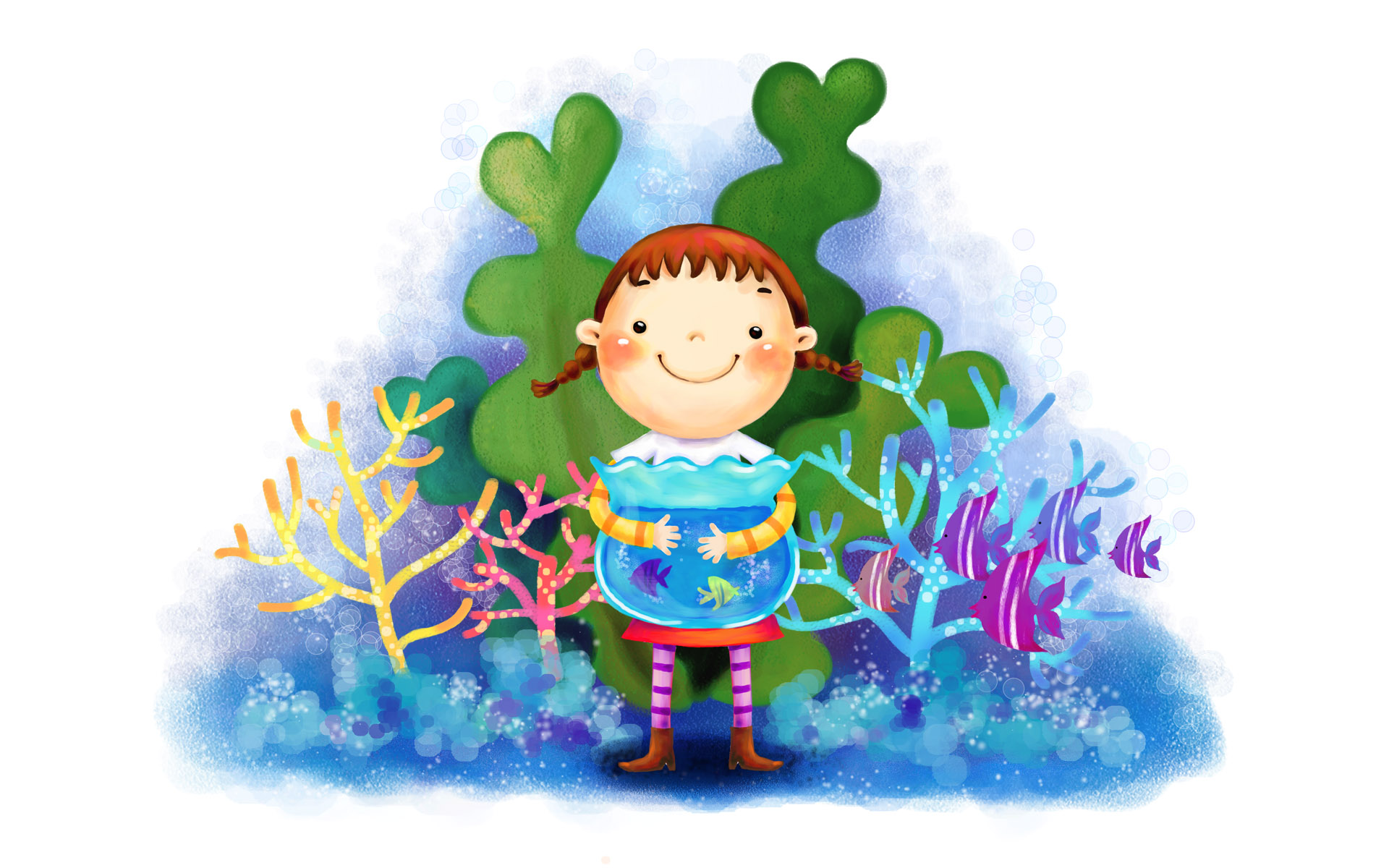 手绘童年回忆幻想高清壁纸1920x1200