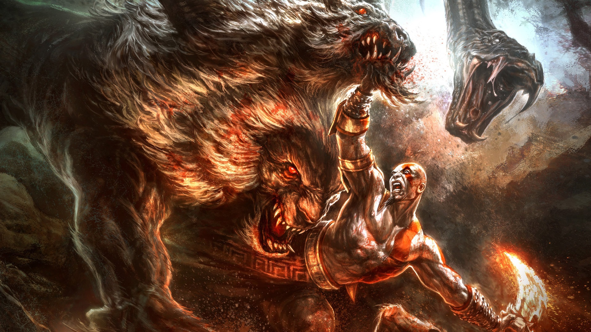 战神高清壁纸狂暴力量战神形象1920x1080