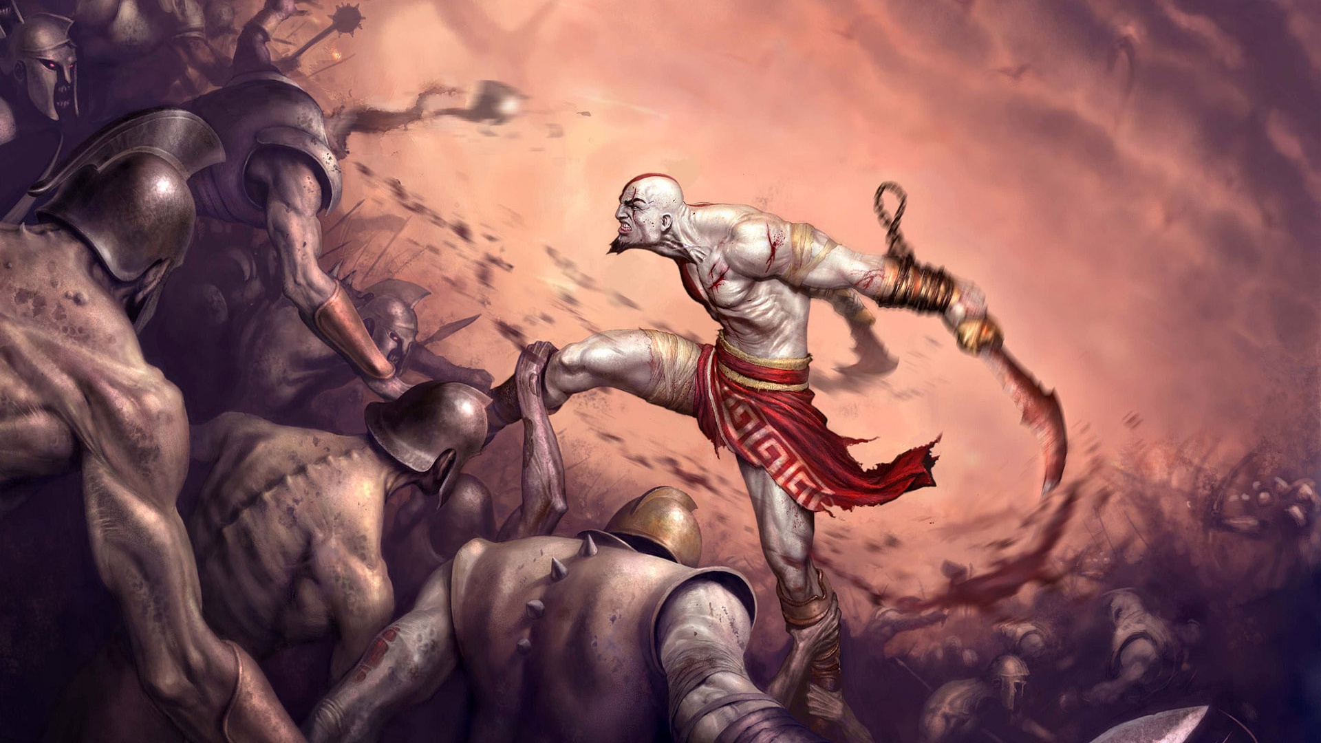 战神高清壁纸黑暗复仇战斗壁纸1920x1080