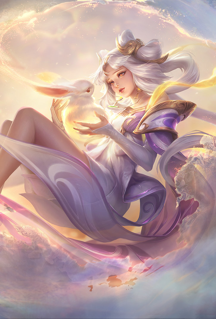 嫦娥王者荣耀皮肤寒月公主高清无水印手机壁纸