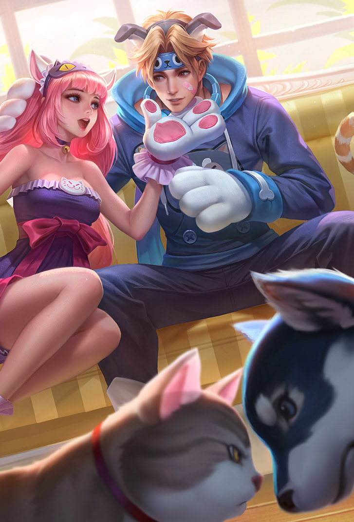 孙策王者荣耀皮肤猫狗日记高清无水印手机壁纸