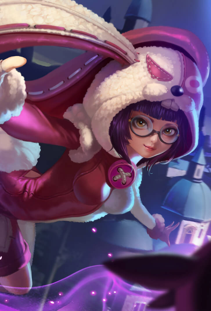 安琪拉王者荣耀皮肤玩偶对对碰高清无水印手机壁纸