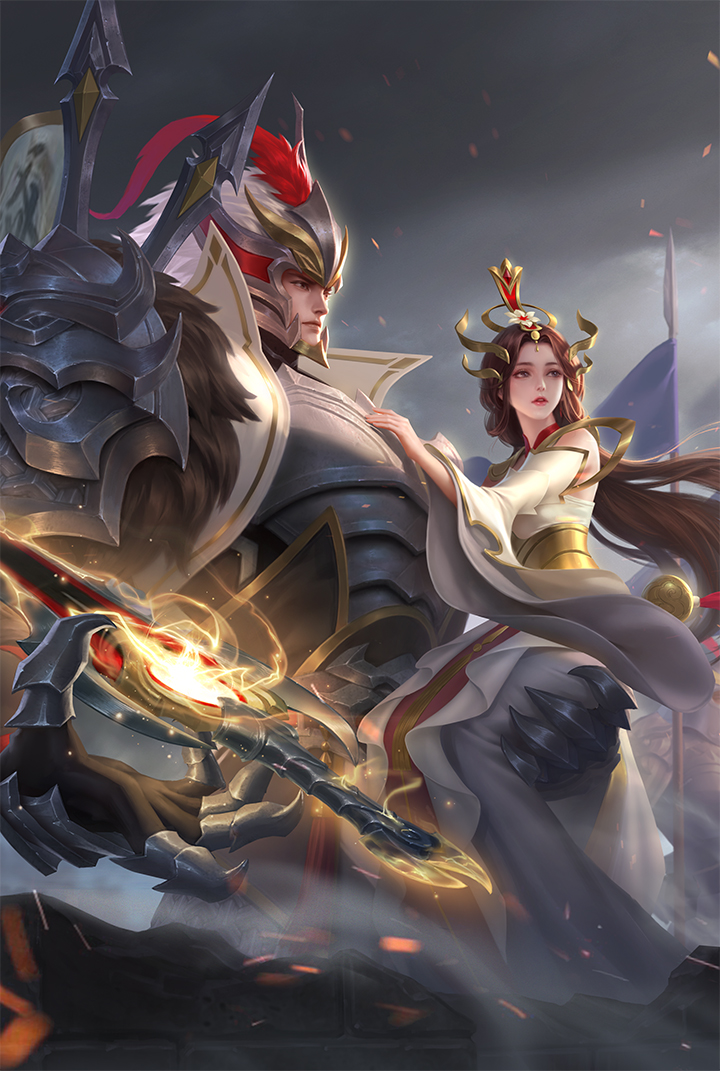 干将莫邪王者荣耀皮肤久胜战神高清无水印手机壁纸