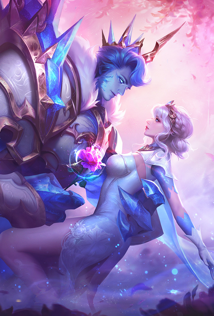 干将莫邪王者荣耀皮肤冰霜恋舞曲高清无水印手机壁纸