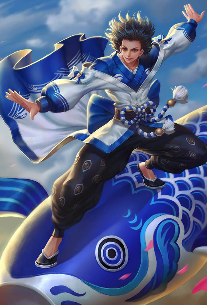 庄周王者荣耀皮肤鲤鱼之梦高清无水印手机壁纸