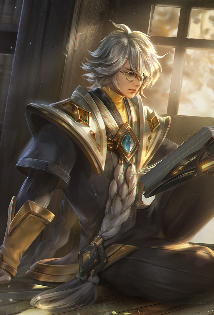 张良王者荣耀皮肤言灵之书高清无水印手机壁纸