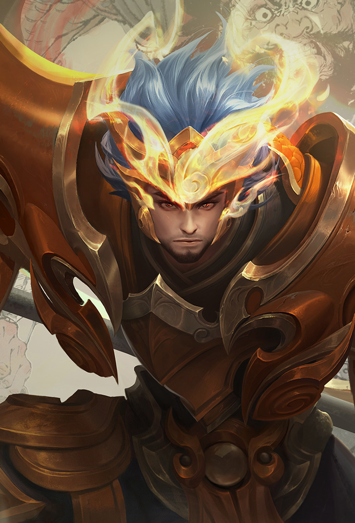 张飞王者荣耀皮肤虎魄高清无水印手机壁纸