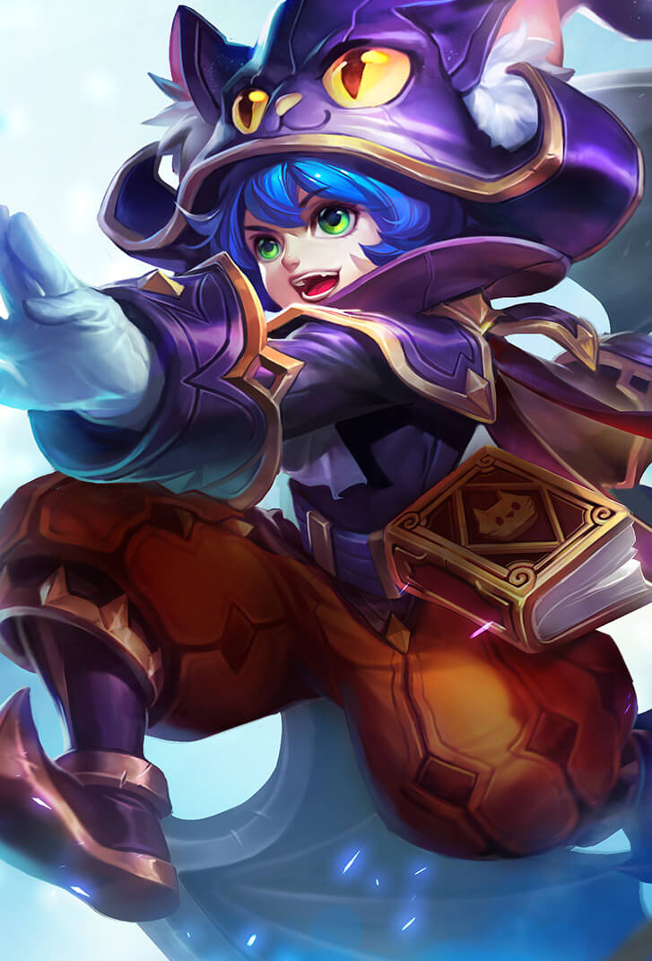 李元芳王者荣耀皮肤黑猫爱糖果高清无水印手机壁纸