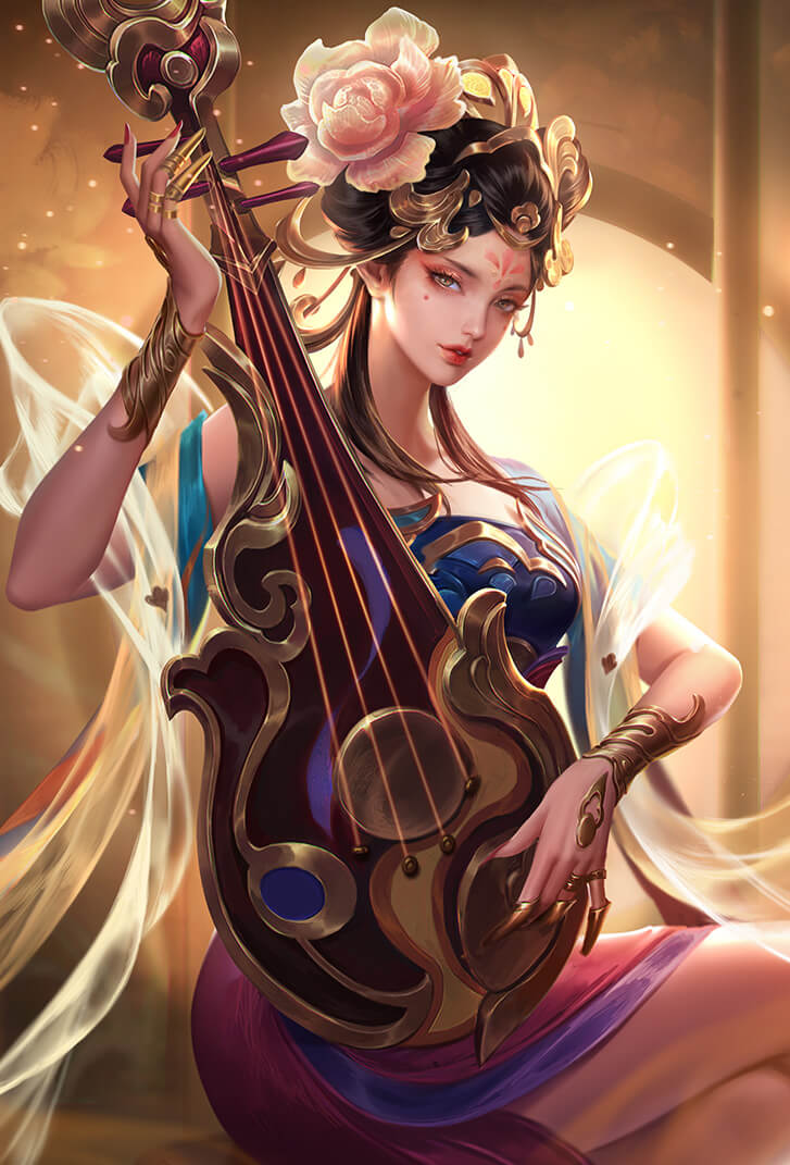 杨玉环王者荣耀皮肤霓裳曲高清无水印手机壁纸