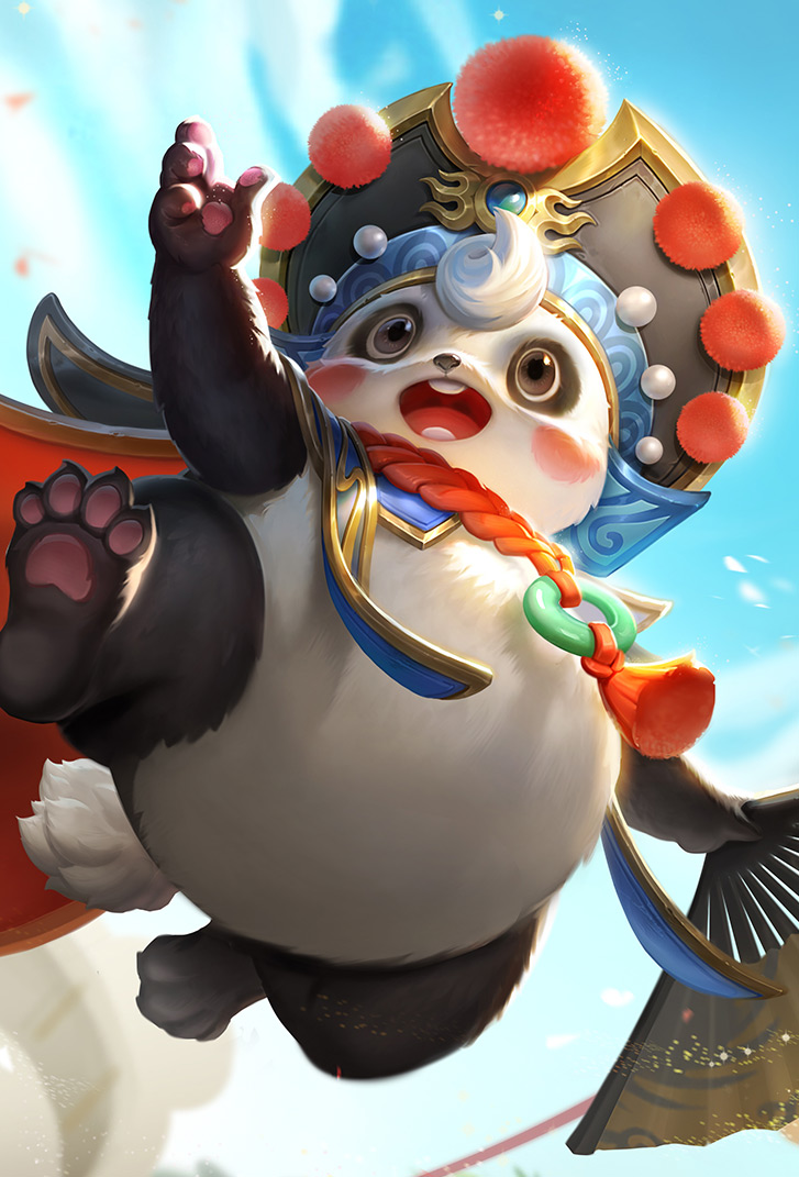 梦奇王者荣耀皮肤胖达荣荣高清无水印手机壁纸