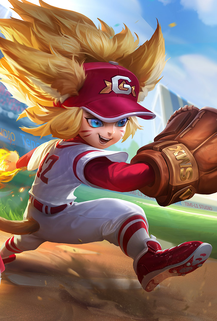 沈梦溪王者荣耀皮肤棒球奇才高清无水印手机壁纸