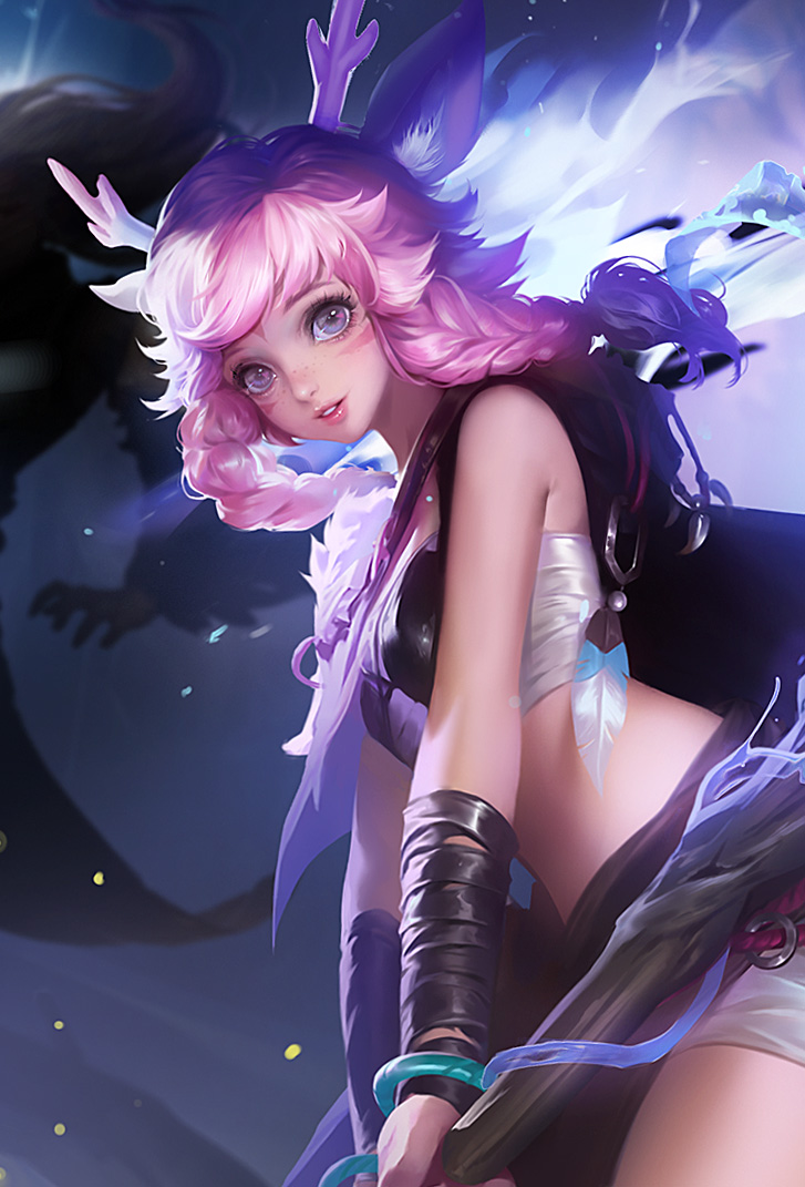 瑶王者荣耀皮肤鹿灵守心高清无水印手机壁纸