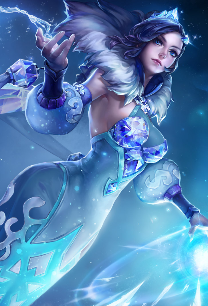 甄姬王者荣耀皮肤冰雪圆舞曲高清无水印手机壁纸