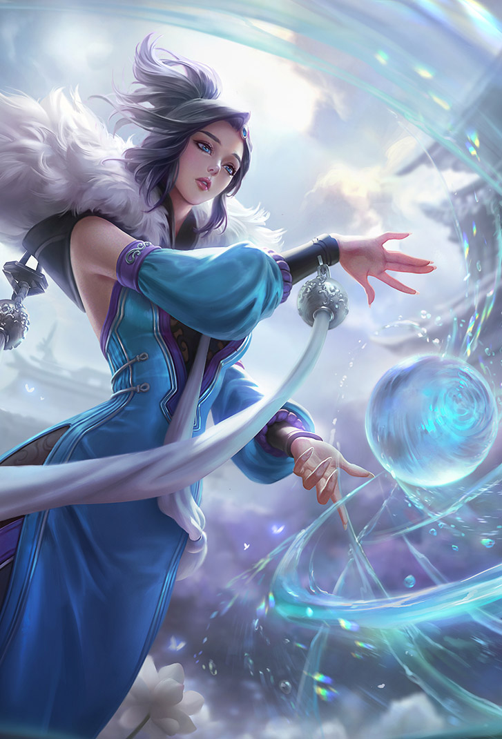 甄姬王者荣耀皮肤洛神降临高清无水印手机壁纸