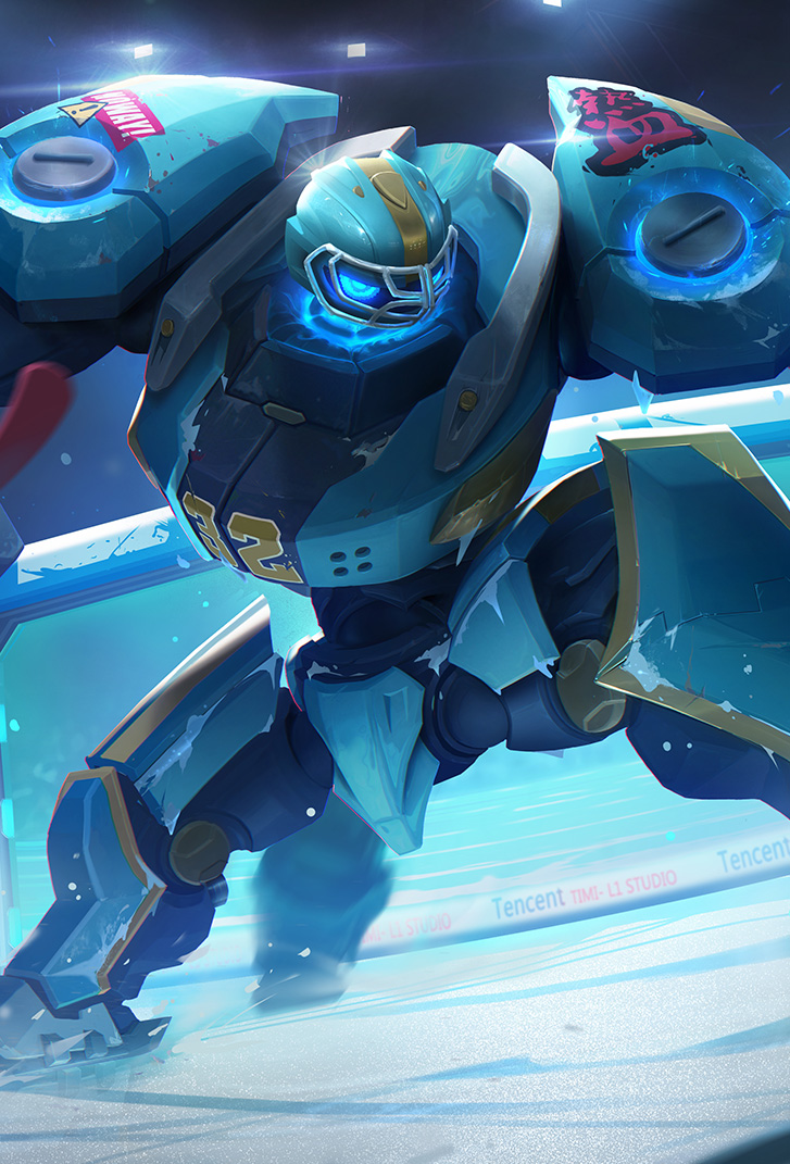 盾山王者荣耀皮肤极冰防御线高清无水印手机壁纸