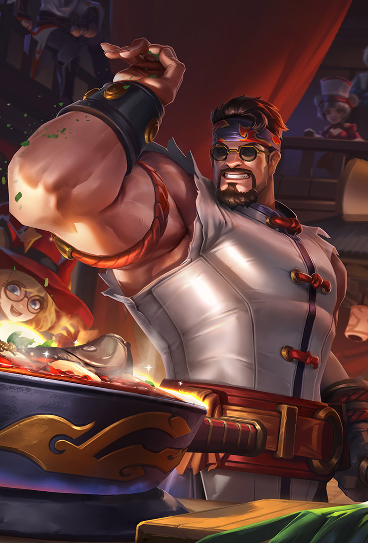 程咬金王者荣耀皮肤功夫厨神高清无水印手机壁纸