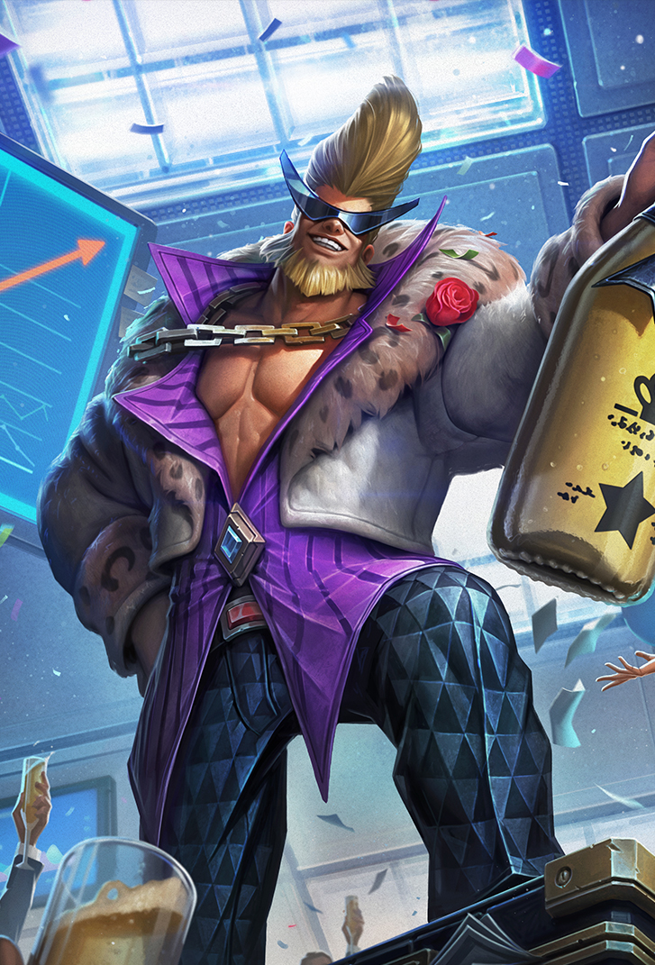 程咬金王者荣耀皮肤华尔街大亨高清无水印手机壁纸