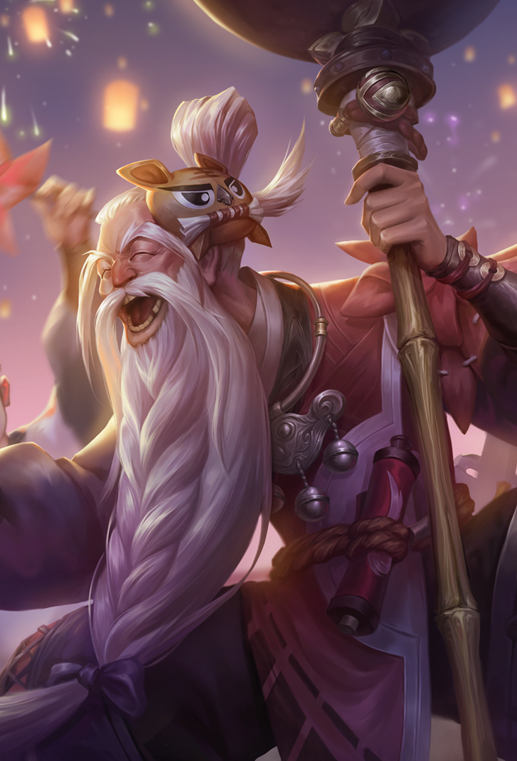 老夫子王者荣耀皮肤醍醐杖高清无水印手机壁纸