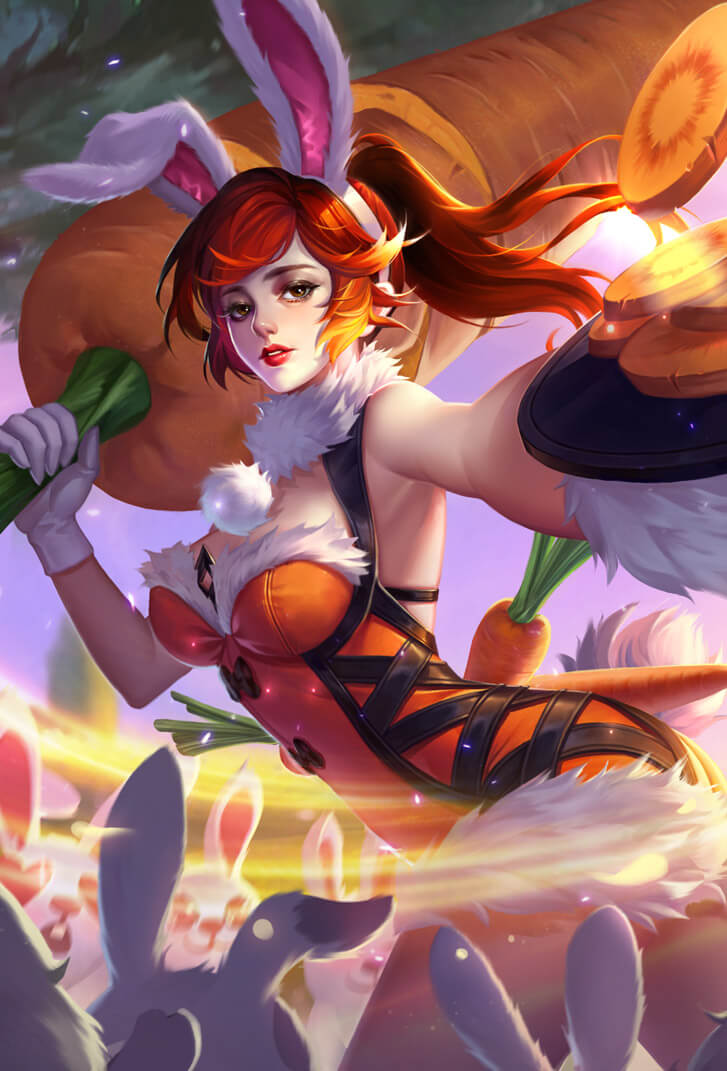 花木兰王者荣耀皮肤兔女郎高清无水印手机壁纸