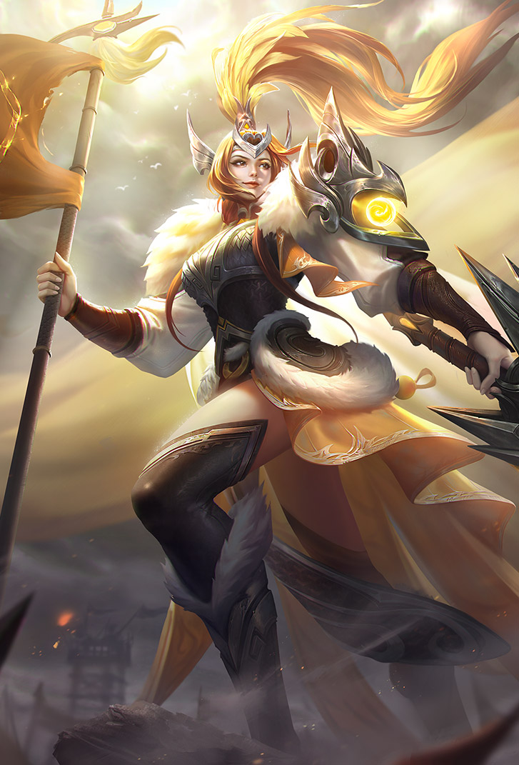 花木兰王者荣耀皮肤冠军飞将高清无水印手机壁纸