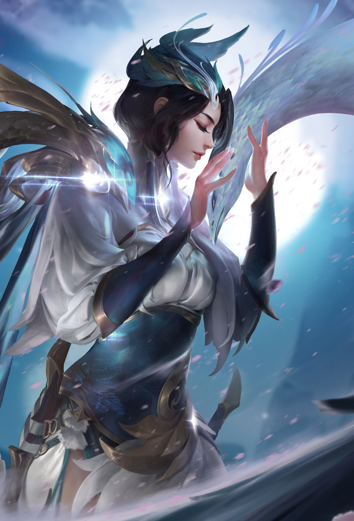 虞姬王者荣耀皮肤云霓雀翎高清无水印手机壁纸