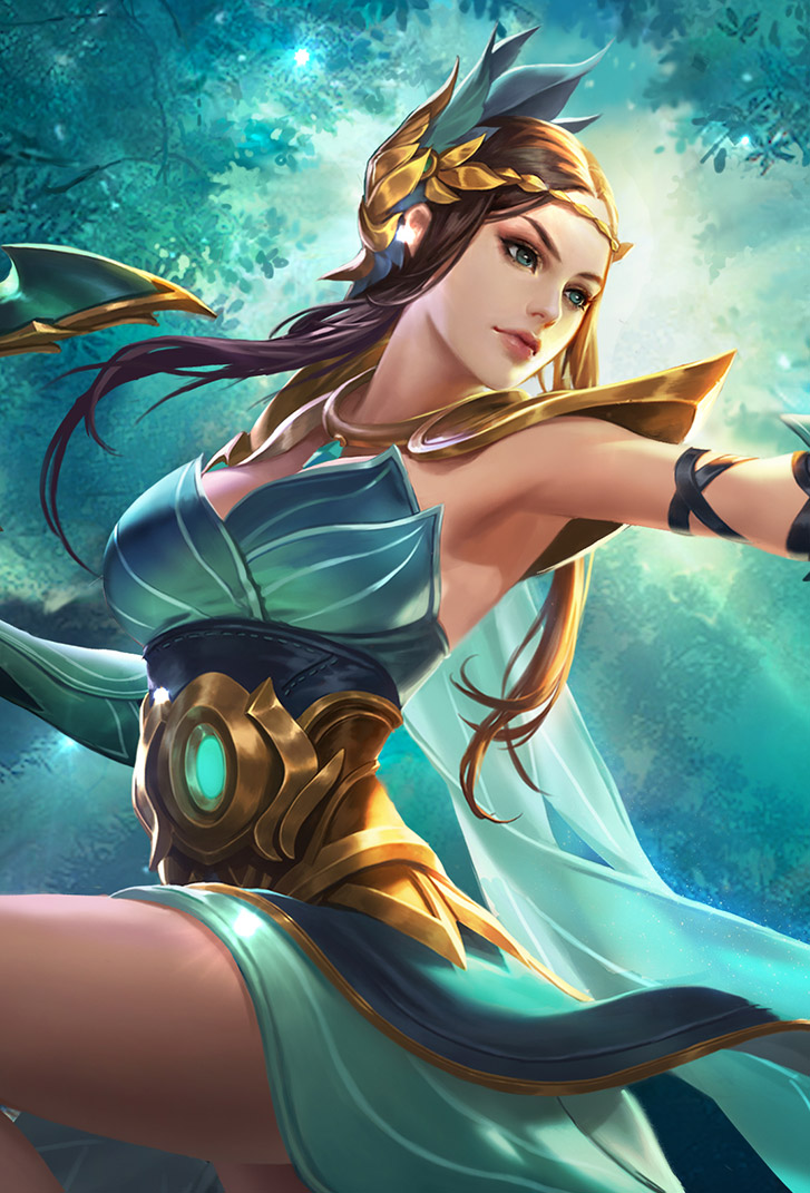 虞姬王者荣耀皮肤森之风灵高清无水印手机壁纸
