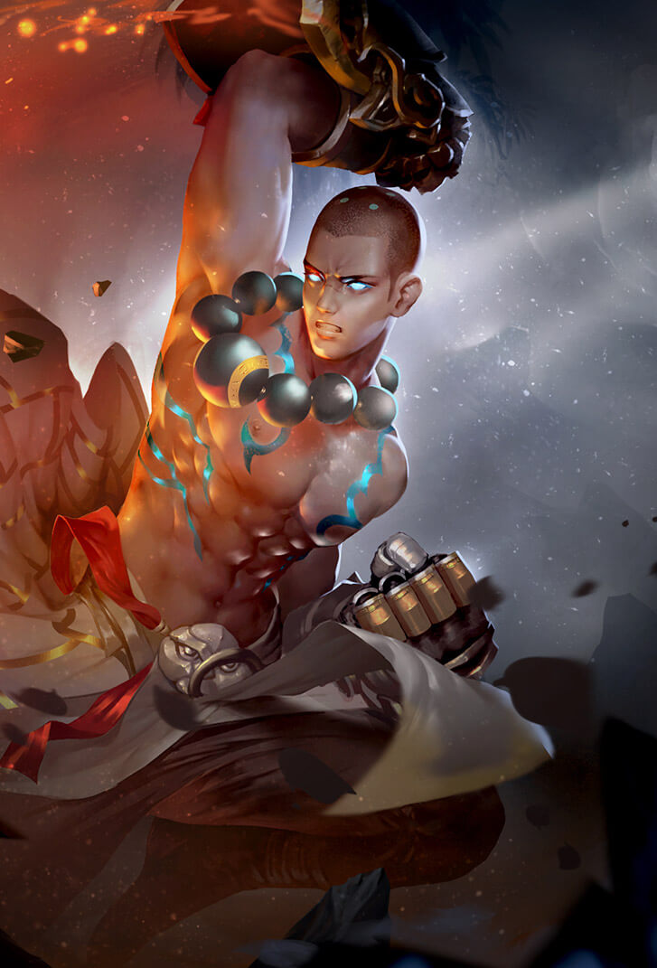 达摩王者荣耀皮肤拳僧高清无水印手机壁纸