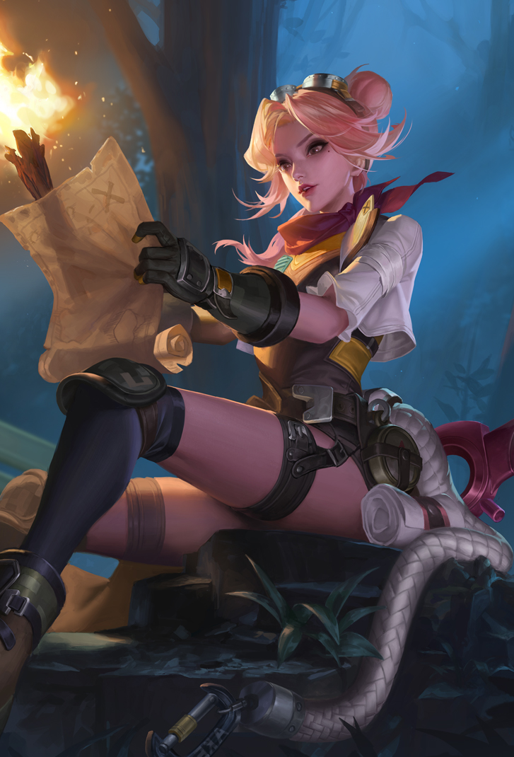 阿轲王者荣耀皮肤迷踪丽影高清无水印手机壁纸