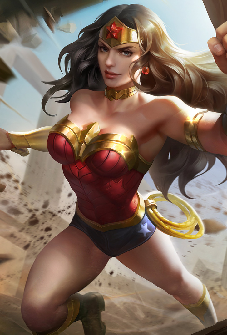 雅典娜王者荣耀皮肤神奇女侠高清无水印手机壁纸