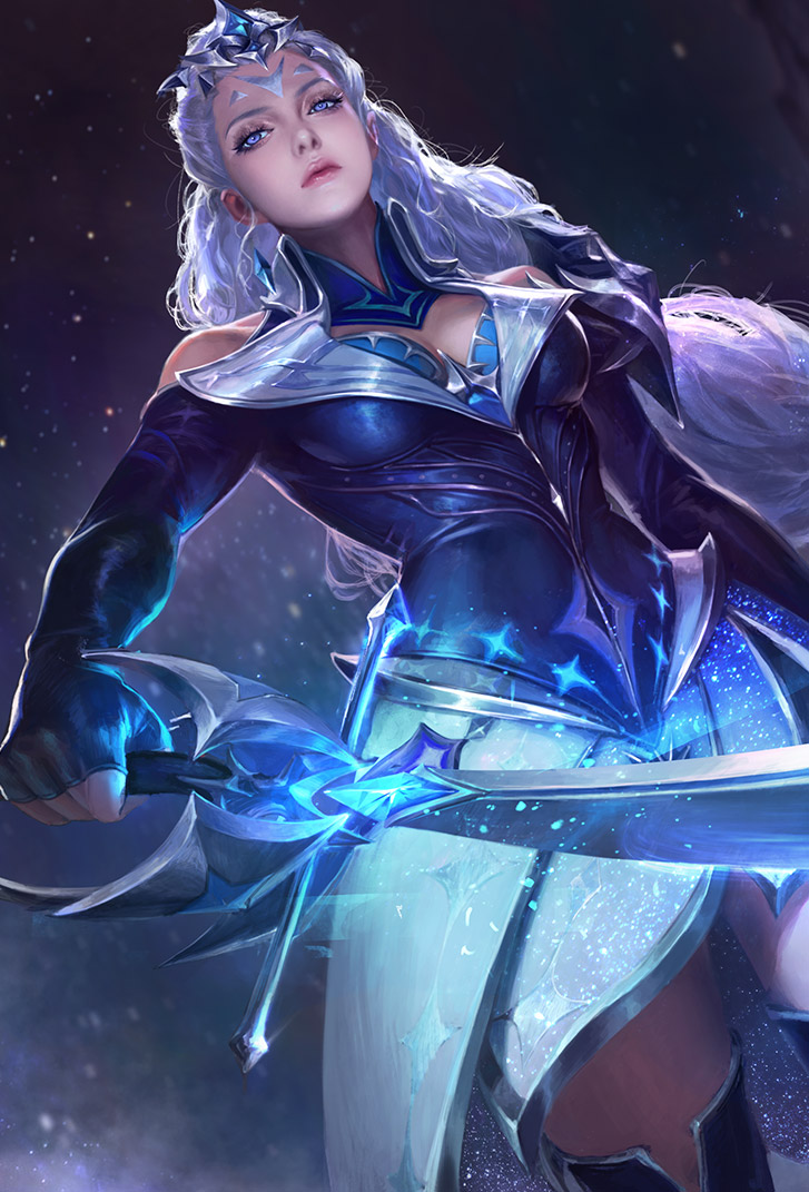 露娜王者荣耀皮肤月光之女高清无水印手机壁纸