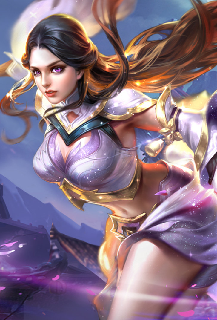 露娜王者荣耀皮肤紫霞仙子高清无水印手机壁纸